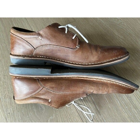 Steve Madden Mens Brown leather Dress Shoes Harpoon 217 size 13 - Picture 5 of 8